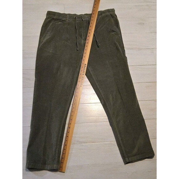 Peter Christian Gentleman's Outfiters Green Corduroy Pleated Pants Chino 40/30 - Picture 3 of 9